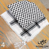 Palestinian Keffiyeh Kuffiyeh Shemagh Traditional Head Scarf Black And White Arabic Head cover for Turbante Unisex