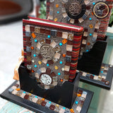 Customized Premium Wooden Mosaics Stand with Quran
