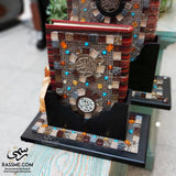 Customized Premium Wooden Mosaics Stand with Quran