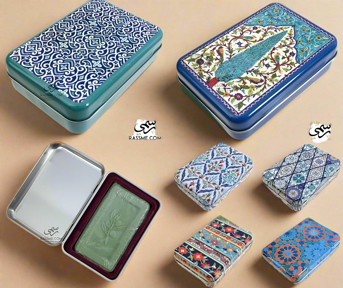 Olive Oil With Natural Essentials Turkish Soap In Premium Metal Tin