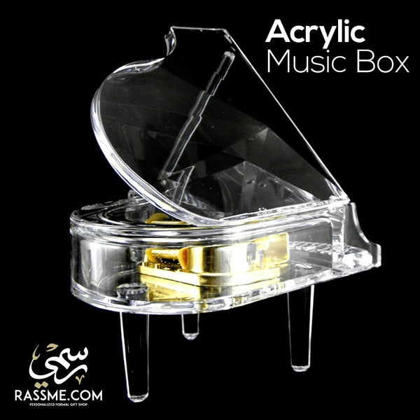 Acrylic Music Box Transparent - Free Engraving