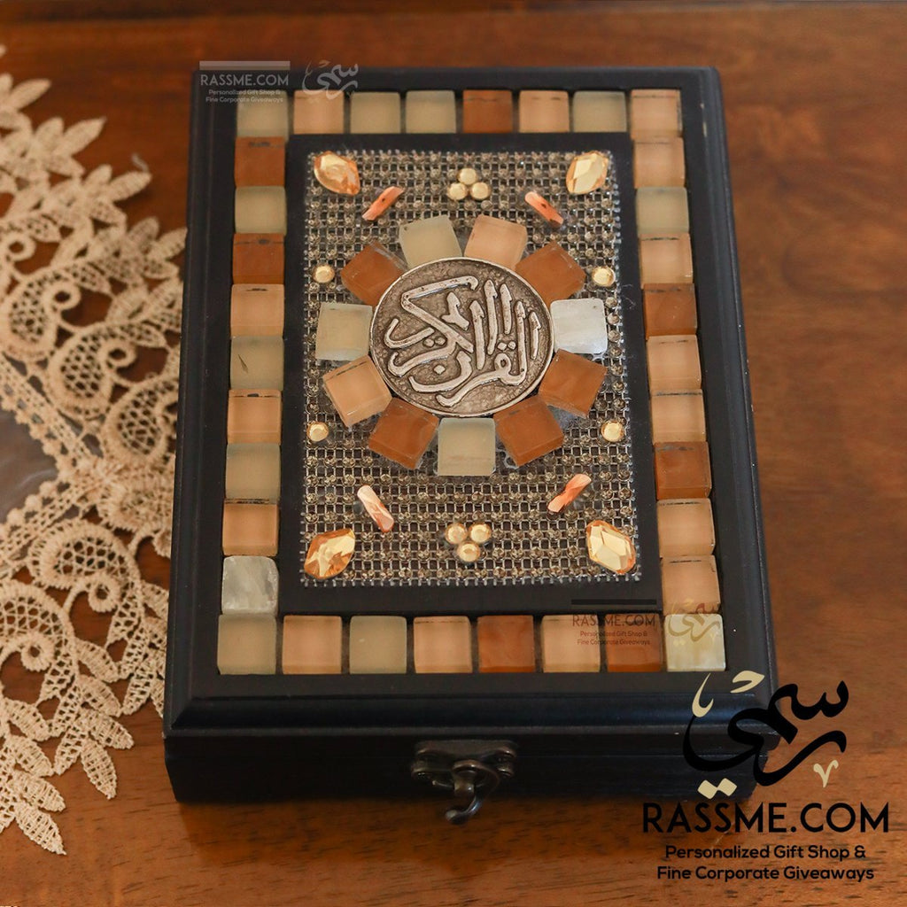 Premium Wooden Mosaics Arabesque Box Quran
