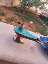 Aladdin Magical Lamp Brass & Genuine Turquoise