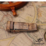 Antique Leather Solid Brass Telescope - Free Engraving