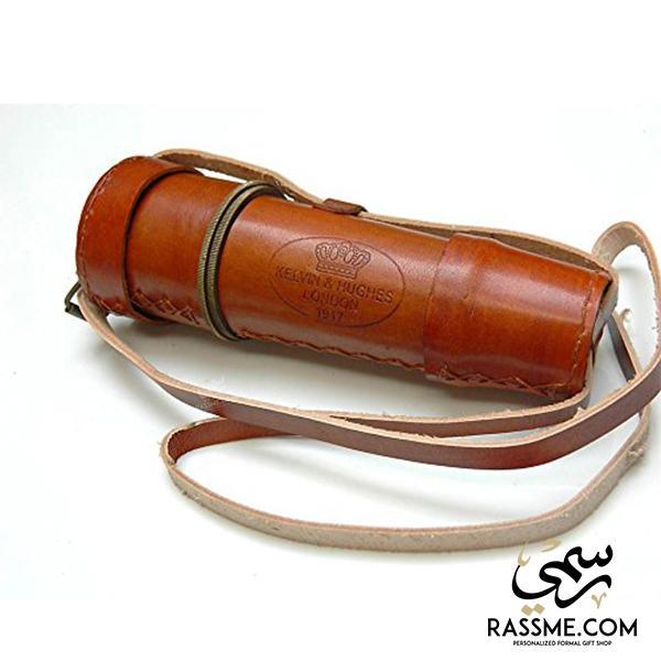Antique Leather Solid Brass Telescope - Free Engraving