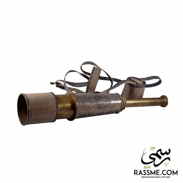 Antique Leather Solid Brass Telescope - Free Engraving