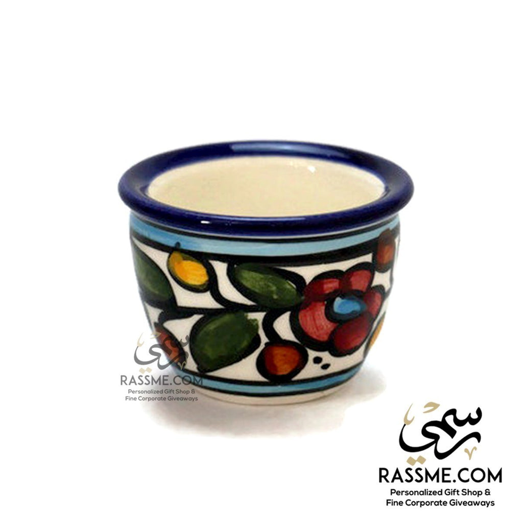 Arabian Coffee Cups Made in Palestine Hand Painted Palestinian Ceramic