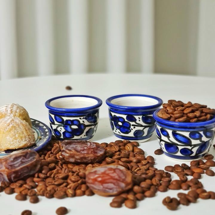 Arabian Coffee Cups Made in Palestine Hand Painted Palestinian Ceramic ...
