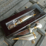 Personalized Wooden Box with Brass Dagger