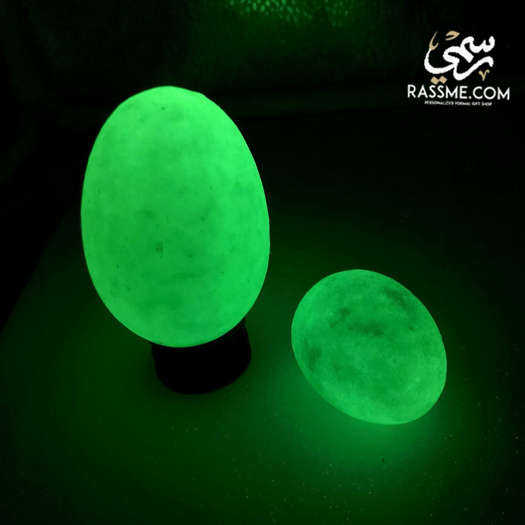 Natural Glowing Stone Egg With Stand