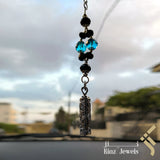 Kinz Silver Car Mirror Hanging or Keychain Black Sea Protective Capsule - The Throne Verse