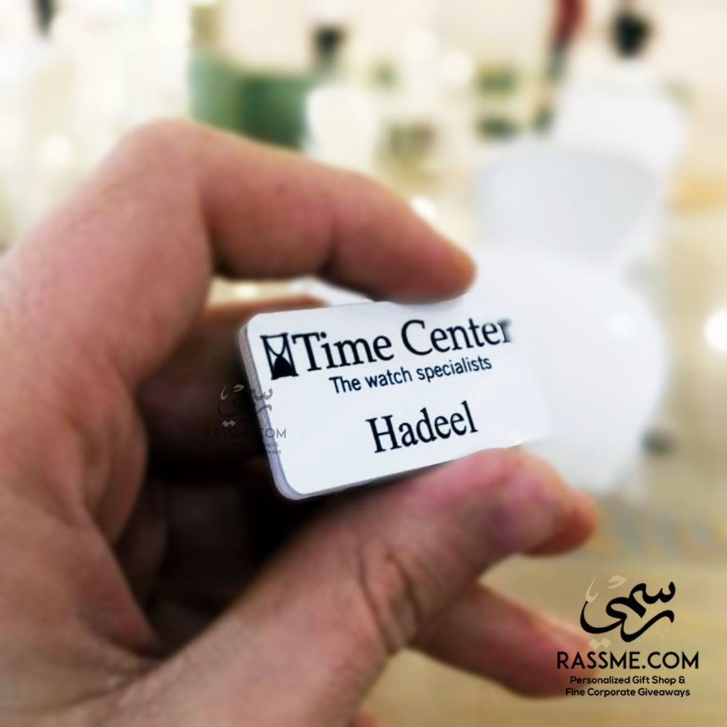High Quality Acrylic Name Tags Name Badges in Jordan Pin / Magnet - باجة اسم