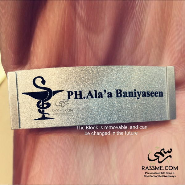 High Quality Aluminum Name Tags Name Badges in Jordan Pin / Magnet - باجة اسم
