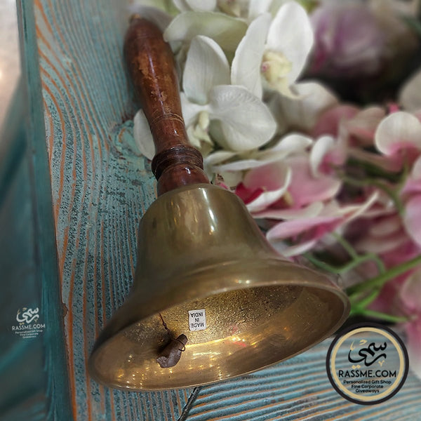 Solid Brass Bell With Wooden Handle