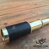 Solid Brass Telescope Leather Portable
