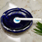 Round Cobalt Blue Eye Ashtray