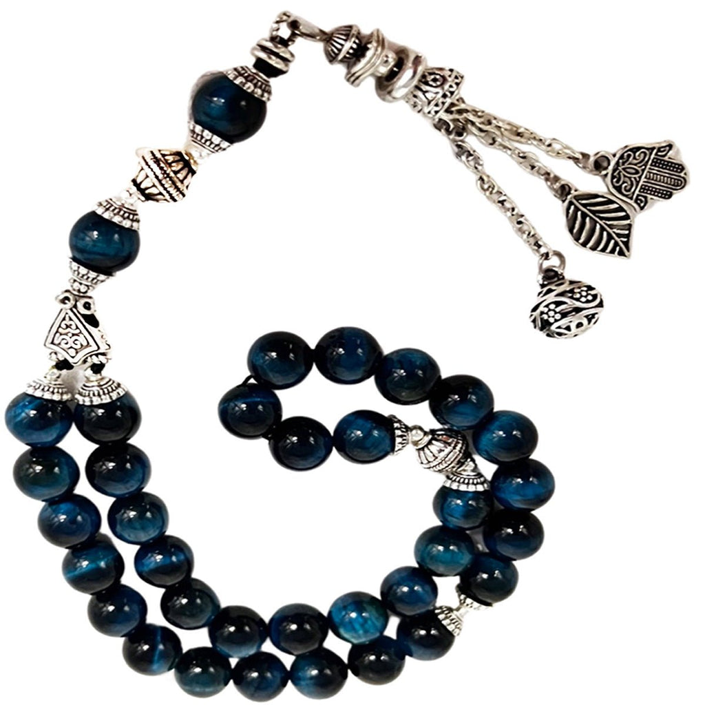 Blue Tiger's Eye Prayer Beads