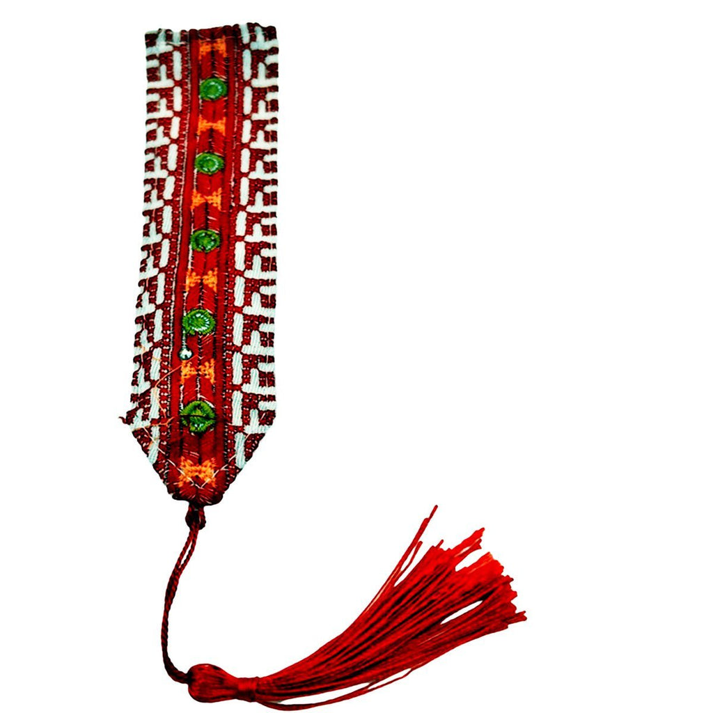 Bookmark Embroidery Red & White