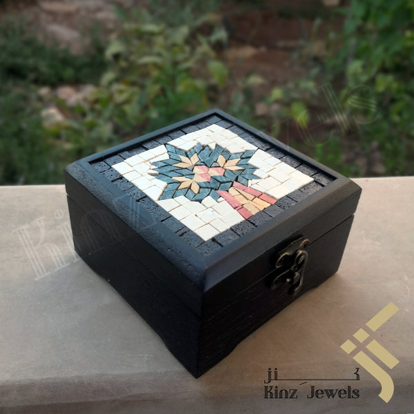 Mosaics Tree of Life Brown Wooden Box