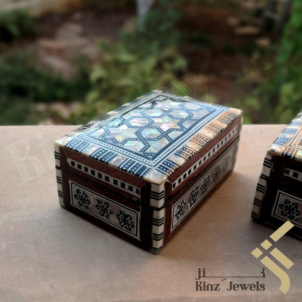Small Handcrafted Premium Arabisc Mosaics Mother Of Pearl Box