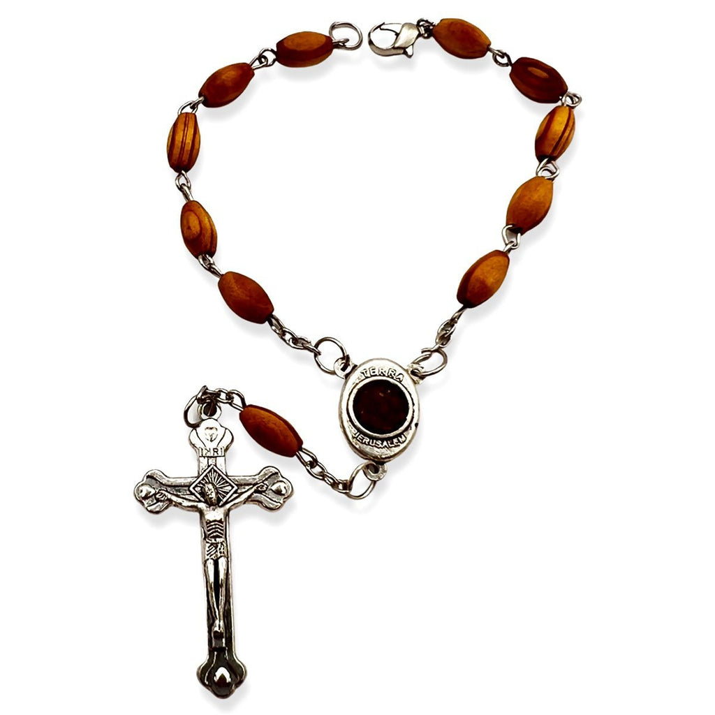 Bracelet OLIVE WOOD CATHOLIC ROSARY Bethlehem