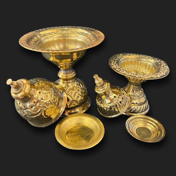 Brass Arabian Incense Burner with Lid