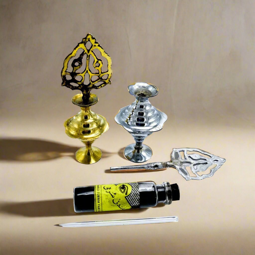 Brass Holder and Eye Liner Arabian Powder Collyrium Eyeliner