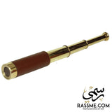 Solid Brass Telescope Leather Portable