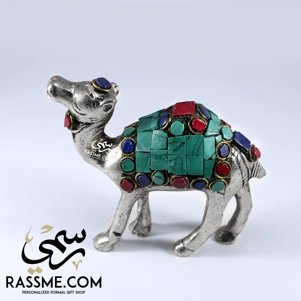 Small Camel gemstones and White Metal