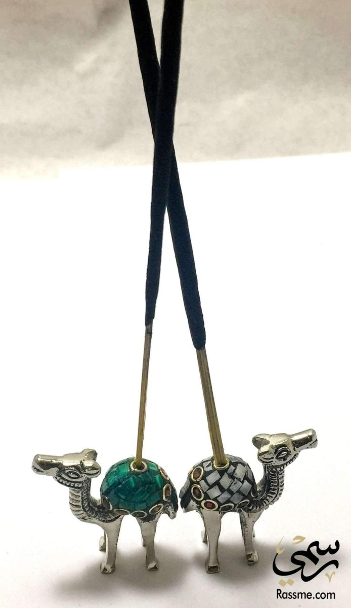 Camel incense holder with Steel and stones