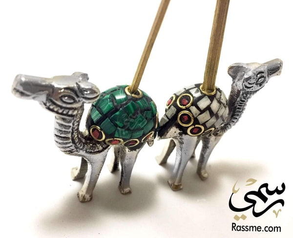 Camel incense holder with Steel and stones