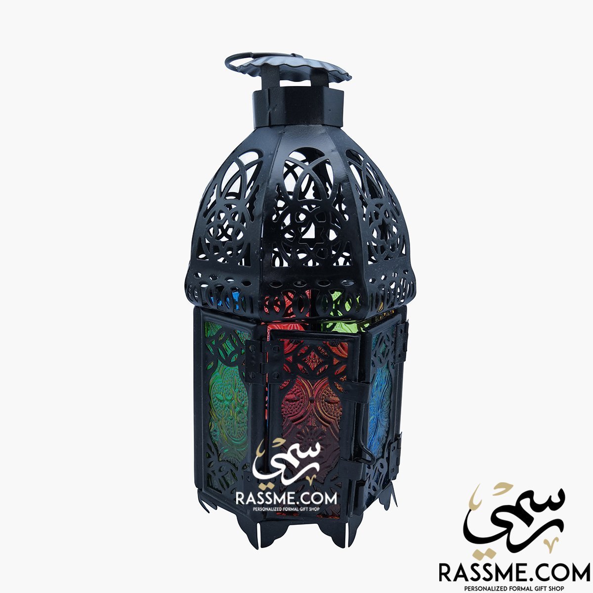 Candle Traditional Arabian Glass Lantern Desk