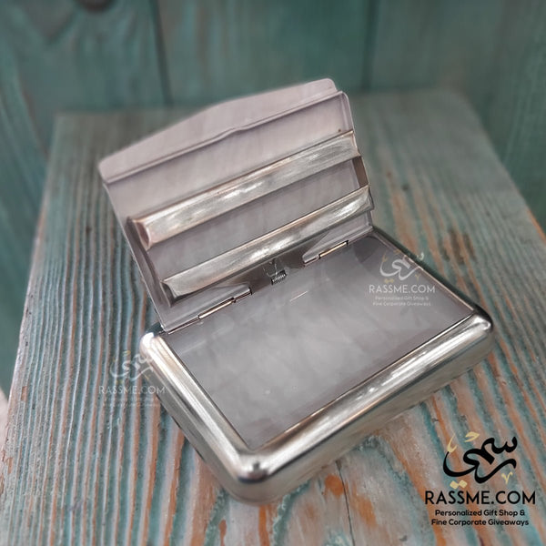 Personalized Silver Plated Tobacco Cigarette Case