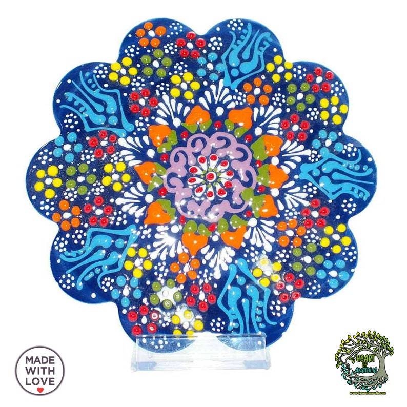 Ceramic Coaster Wall Dishes, Ceramic Tile Trivet, Hot Pad, Kitchen Decor hanging
