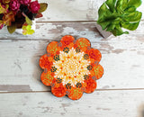 Ceramic Coaster Wall Dishes, Ceramic Tile Trivet, Hot Pad, Kitchen Decor hanging