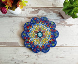 Ceramic Coaster Wall Dishes, Ceramic Tile Trivet, Hot Pad, Kitchen Decor hanging