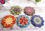 Ceramic Coaster Wall Dishes, Ceramic Tile Trivet, Hot Pad, Kitchen Decor hanging
