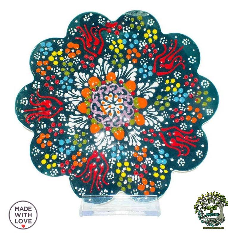 Ceramic Coaster Wall Dishes, Ceramic Tile Trivet, Hot Pad, Kitchen Decor hanging