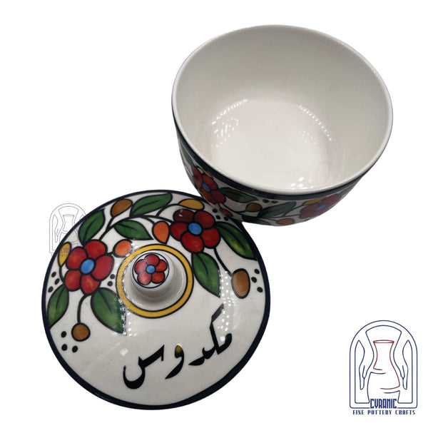 ceramic pottery Makdoos Plate with Lid