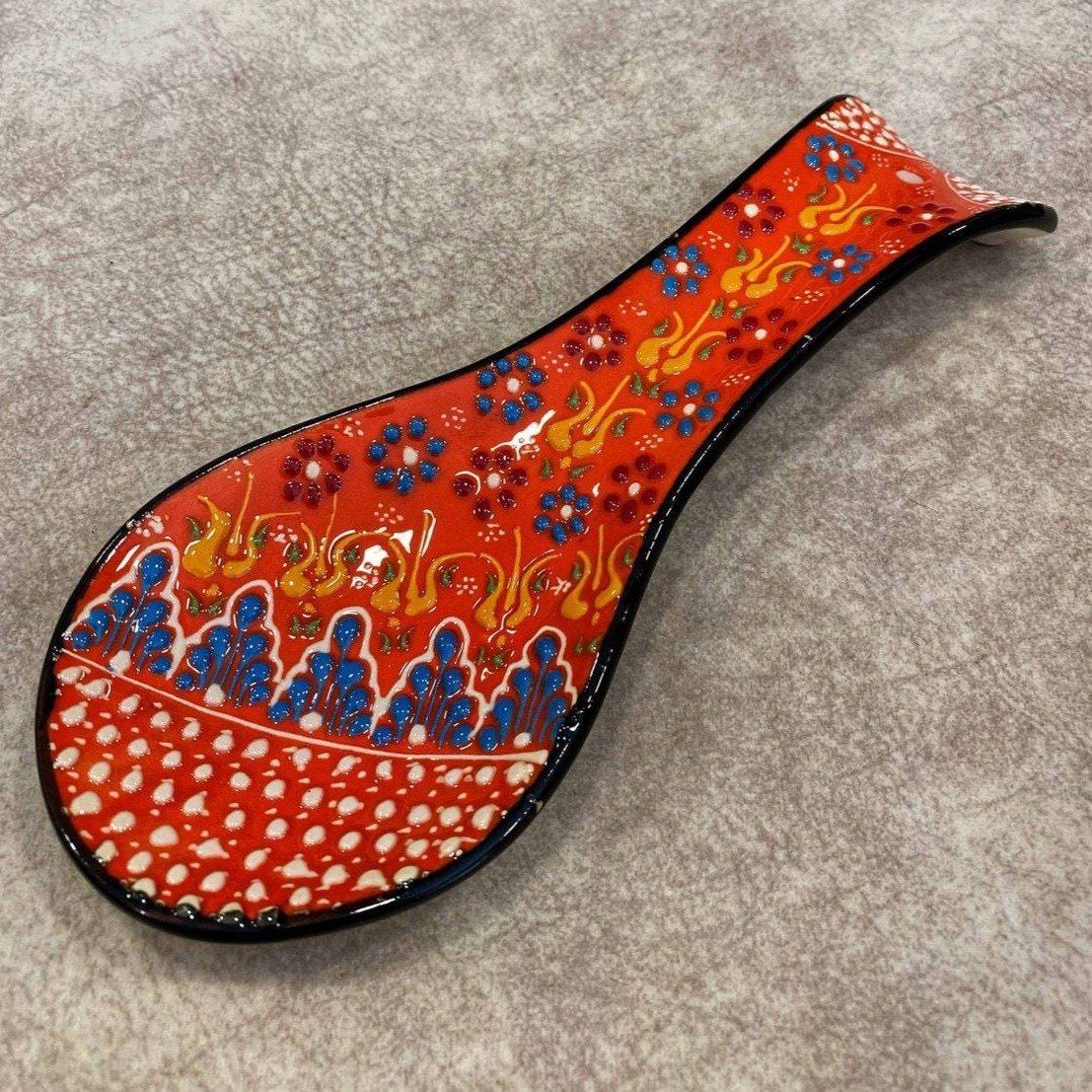 Ceramic Spoon Rest Tile Rack Pottery Spoon Holder Rack Kitchen