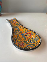 Ceramic Spoon Rest Tile Rack Pottery Spoon Holder Rack Kitchen