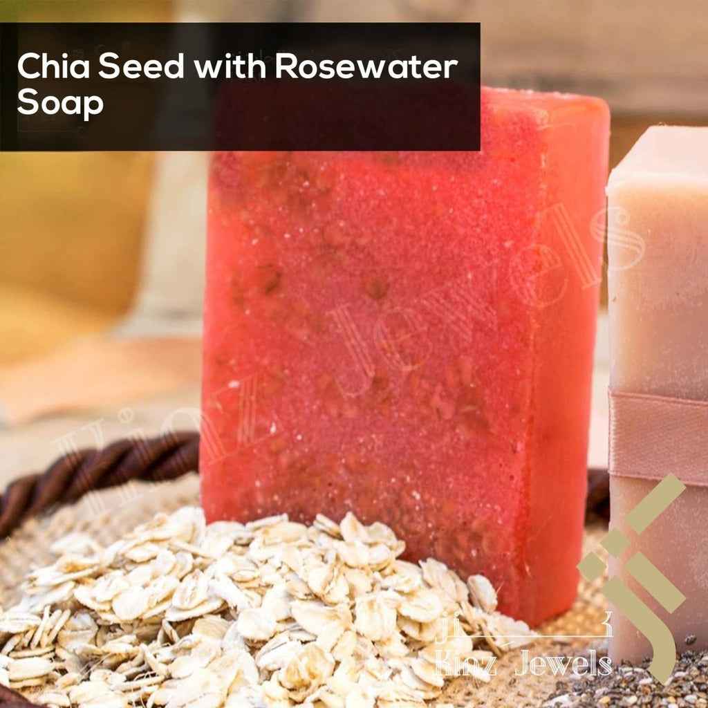 Chia Seed With Rosewater Soap Bar With Dead Sea Minerals