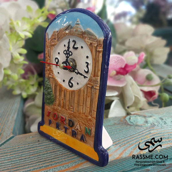 Ceramic Colored Desk Clock Souvenirs from Jordan Petra