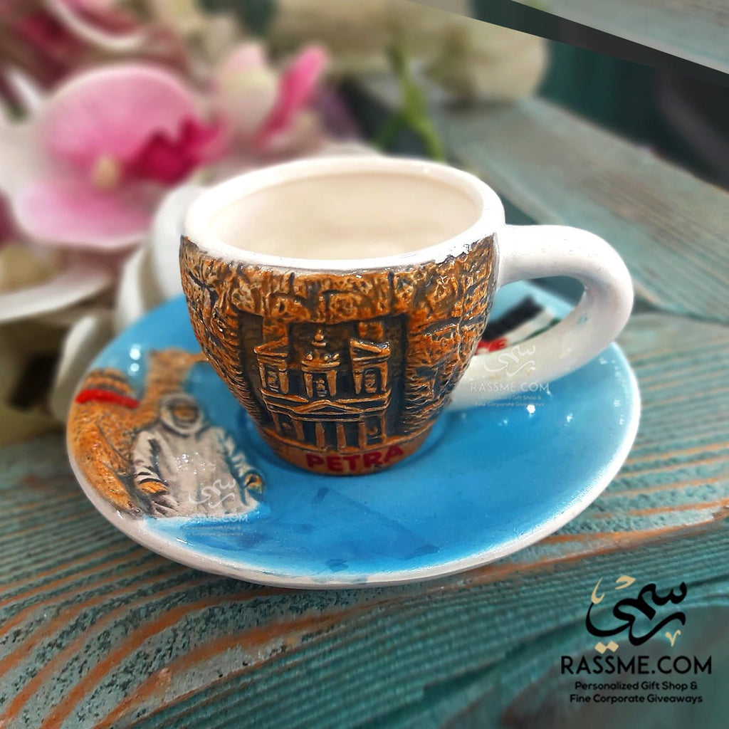 Ceramic Colored Coffee Cup Jordan Souvenirs 3d Petra