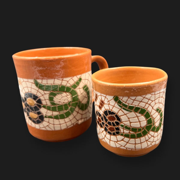 Coffee / Tea Mug Handcrafted Clay Mosaics