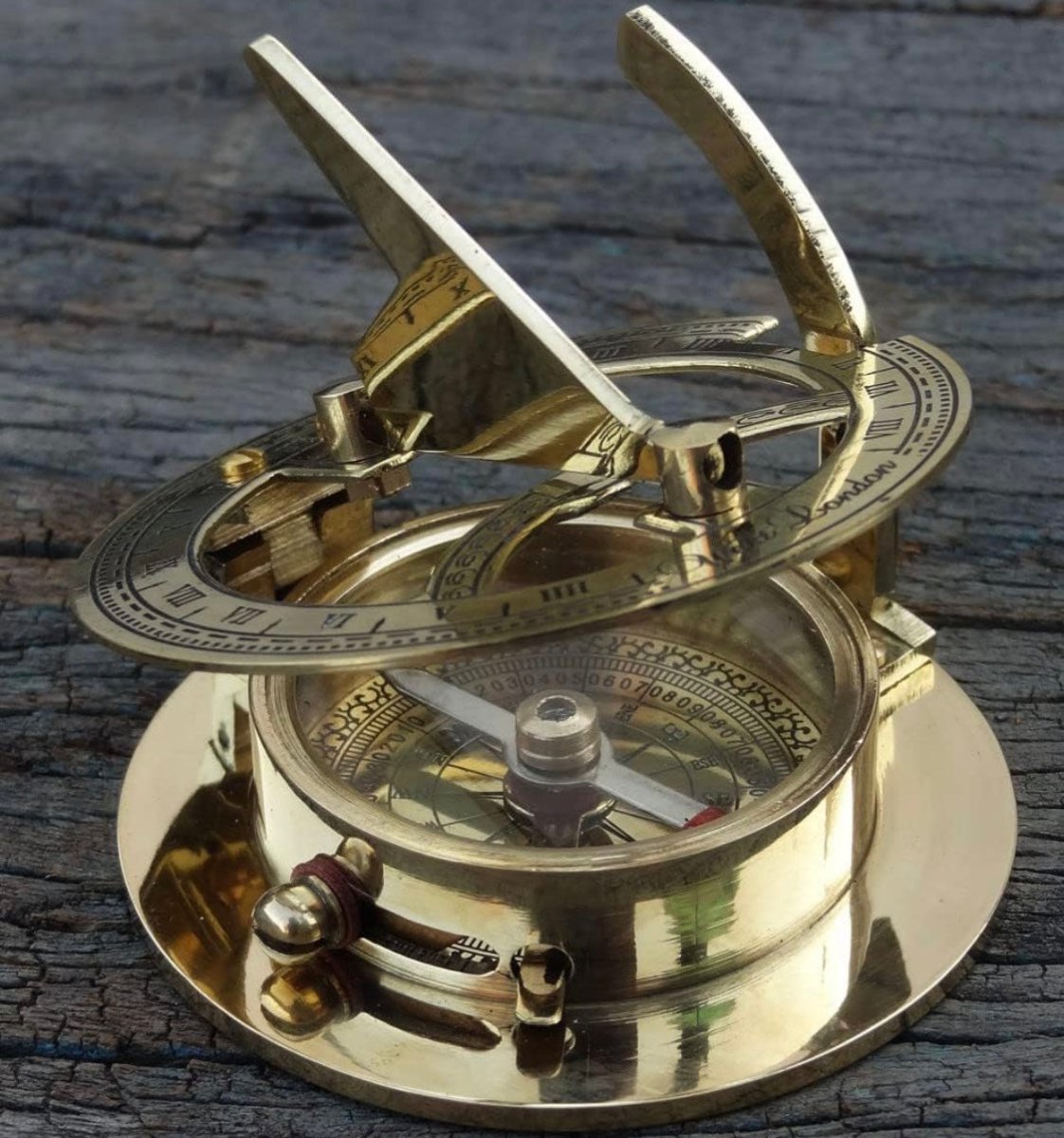 Compass and Sundial Brass