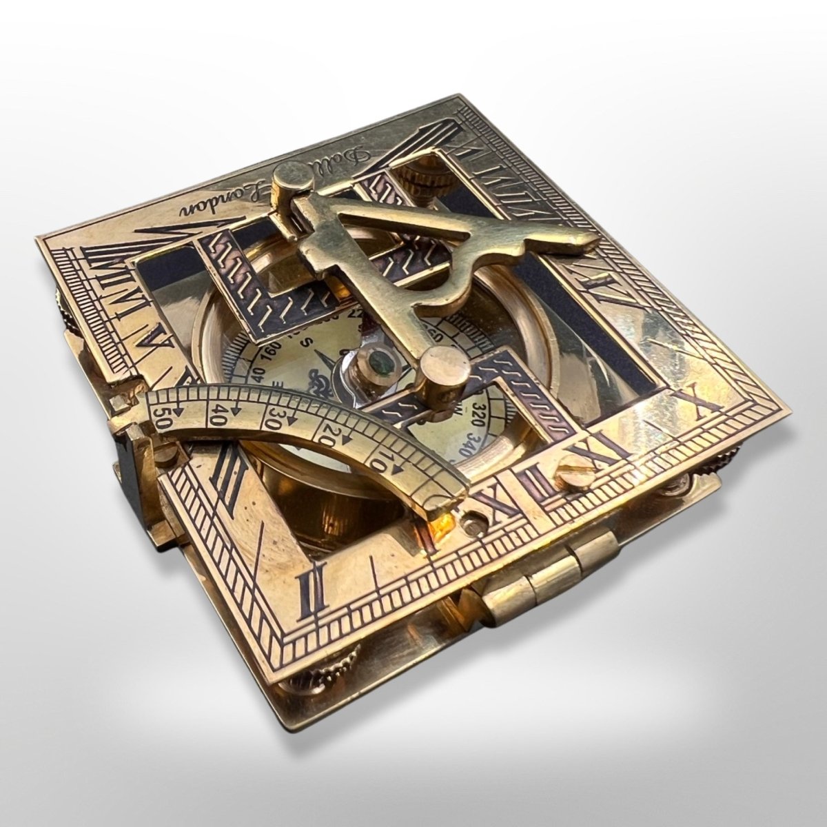 Compass Water Meter and Sundial Brass