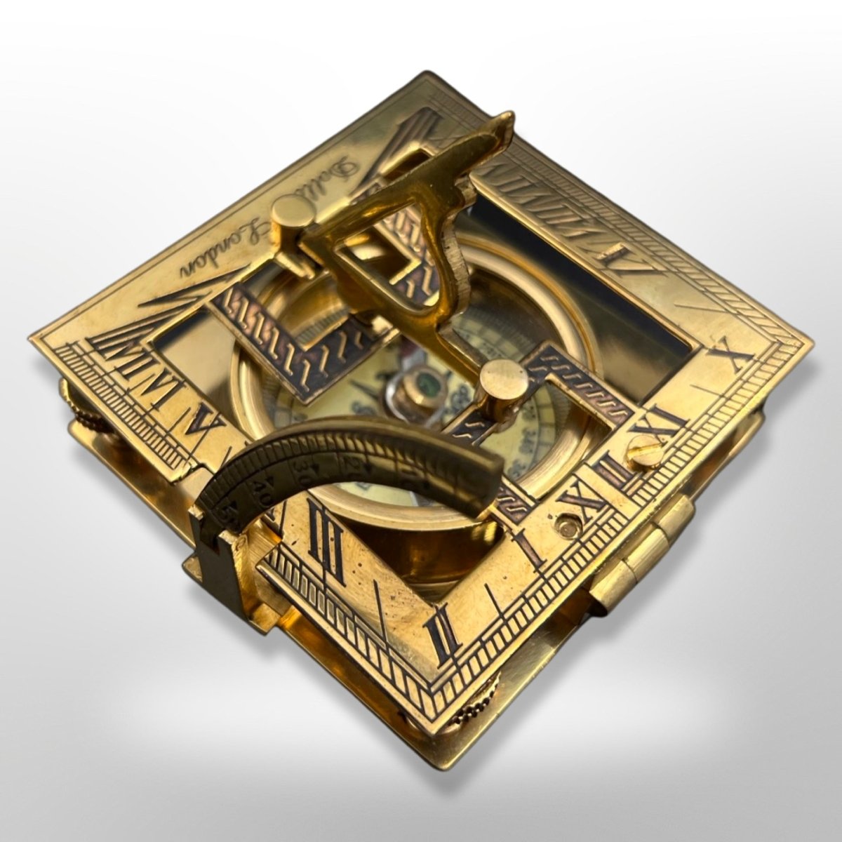 Compass Water Meter and Sundial Brass