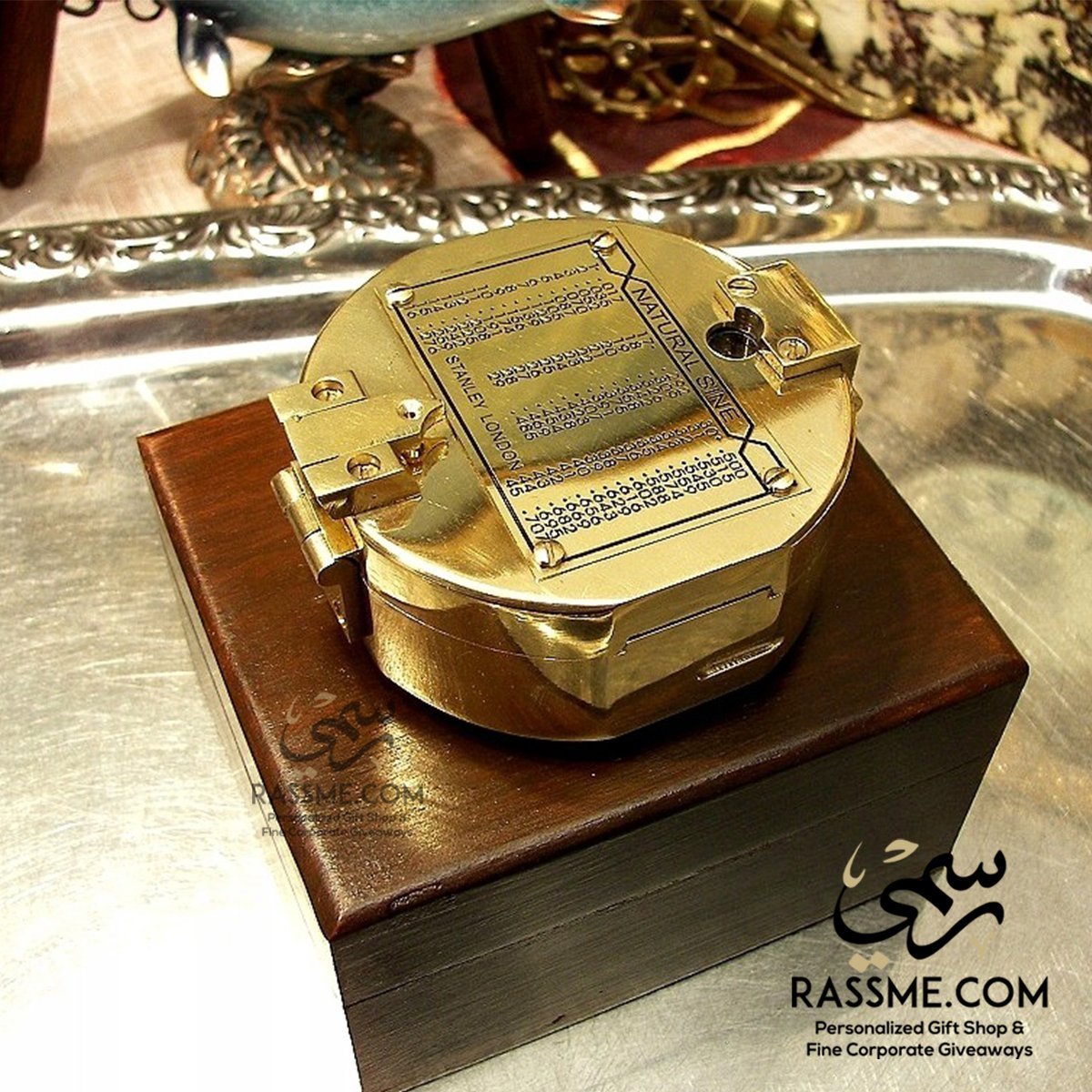 Compass Water Meter and Sundial Brass - Free Engraving