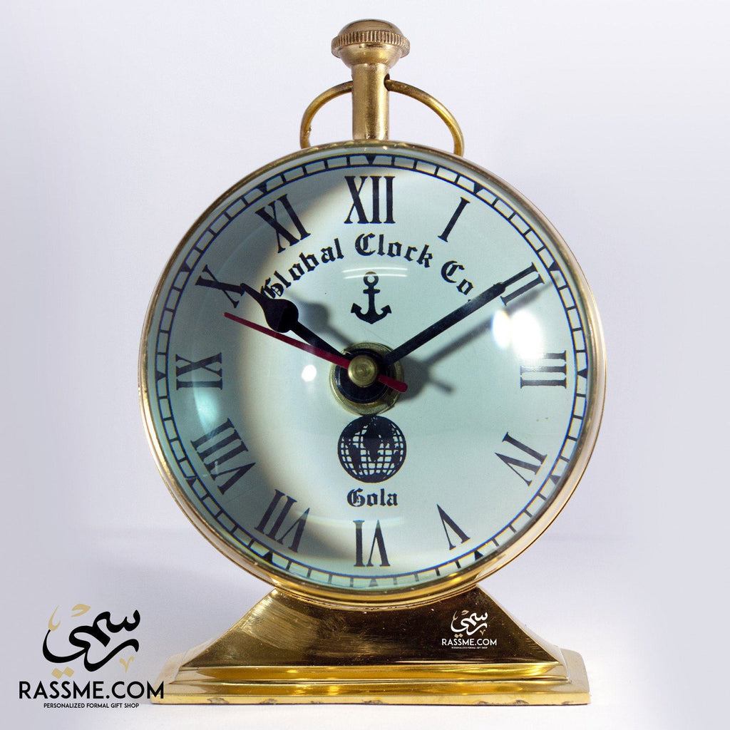 Solid Brass Vintage Clock For Desk - Free Engraving